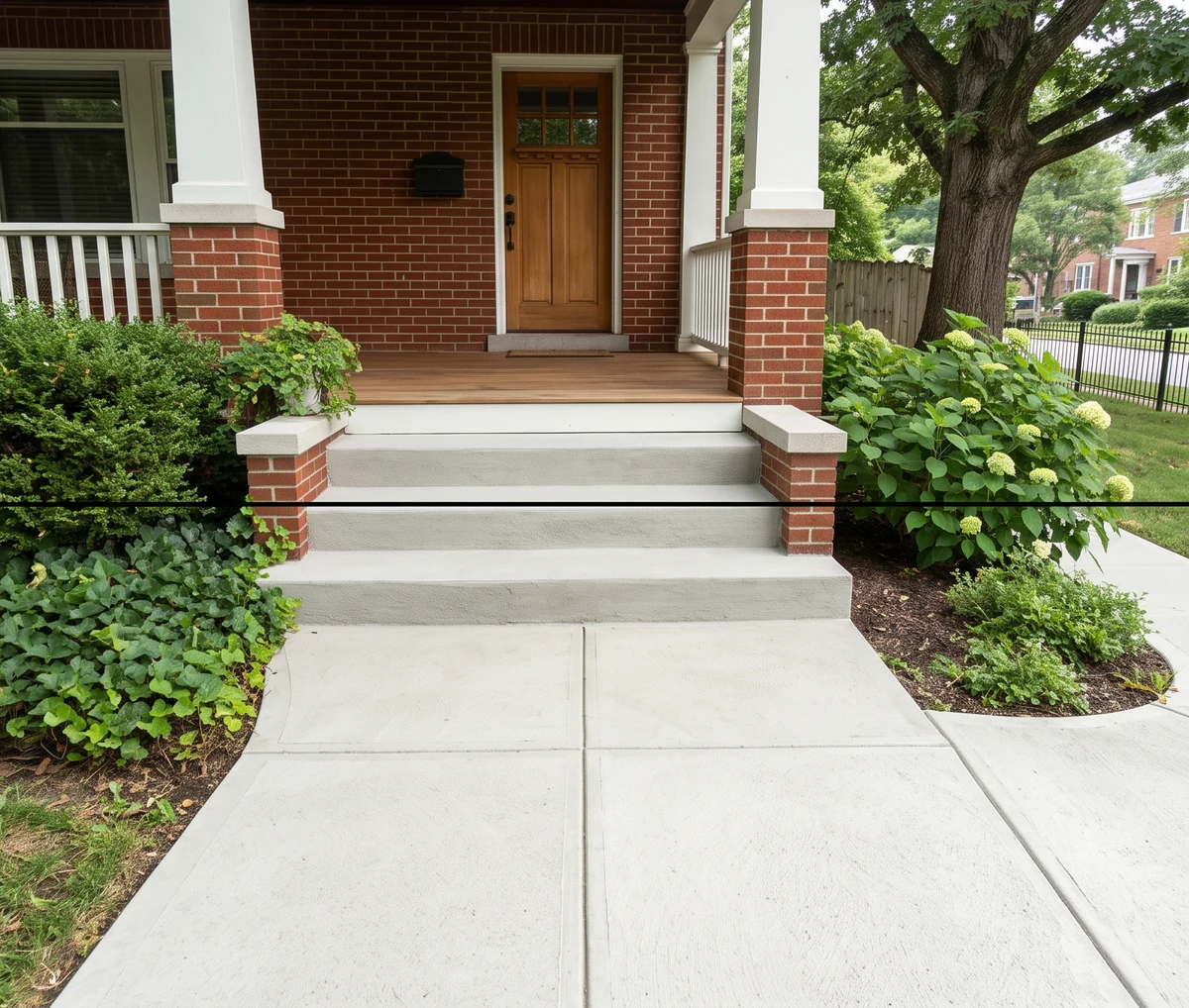 Front walkway and steps, algae gone after - Louisville, KY